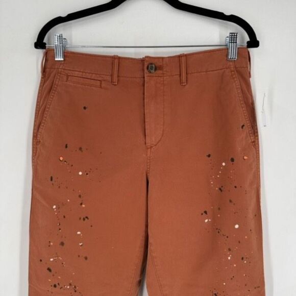 NWT GAP Straight Leg Khaki High Rise Splatter Pants Copper Size 6 Terra Cotta - Picture 3 of 12